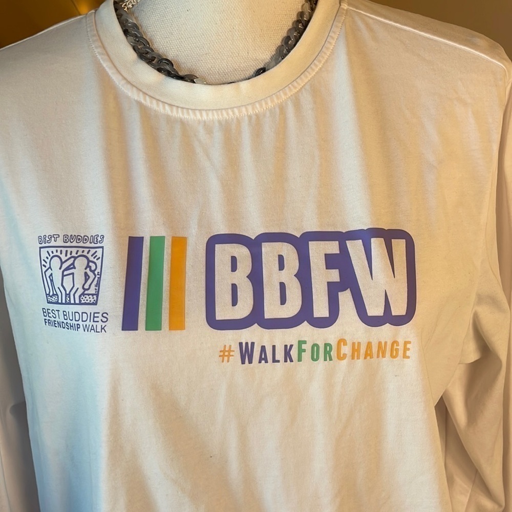 Best Buddies Friendship Walk long sleeve fundraiser shirt. Size Medium.